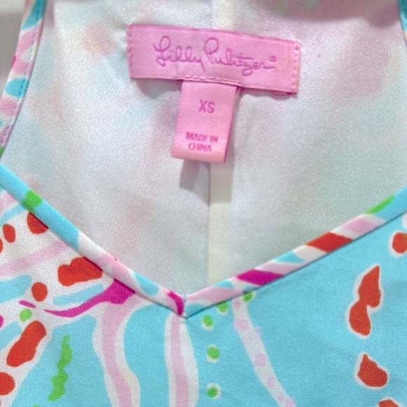 Lilly Pulitzer Silk Dusk Dress Jellies Be Jammin Print XS - Picture 6 of 6